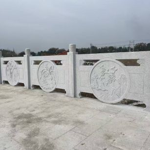 池州芝麻白河道栏杆 石材栏杆