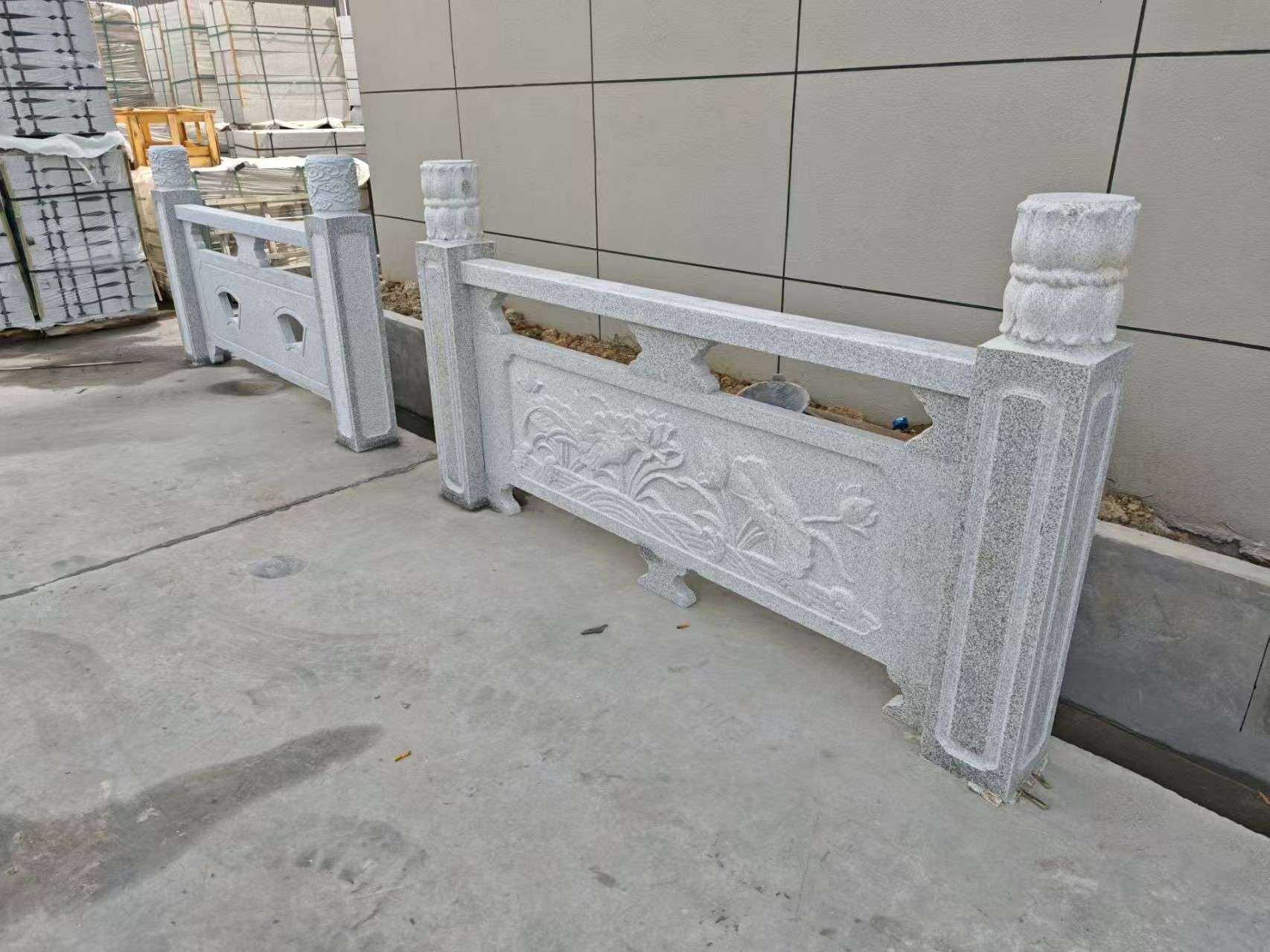 池州芝麻白河道栏杆 石材栏杆