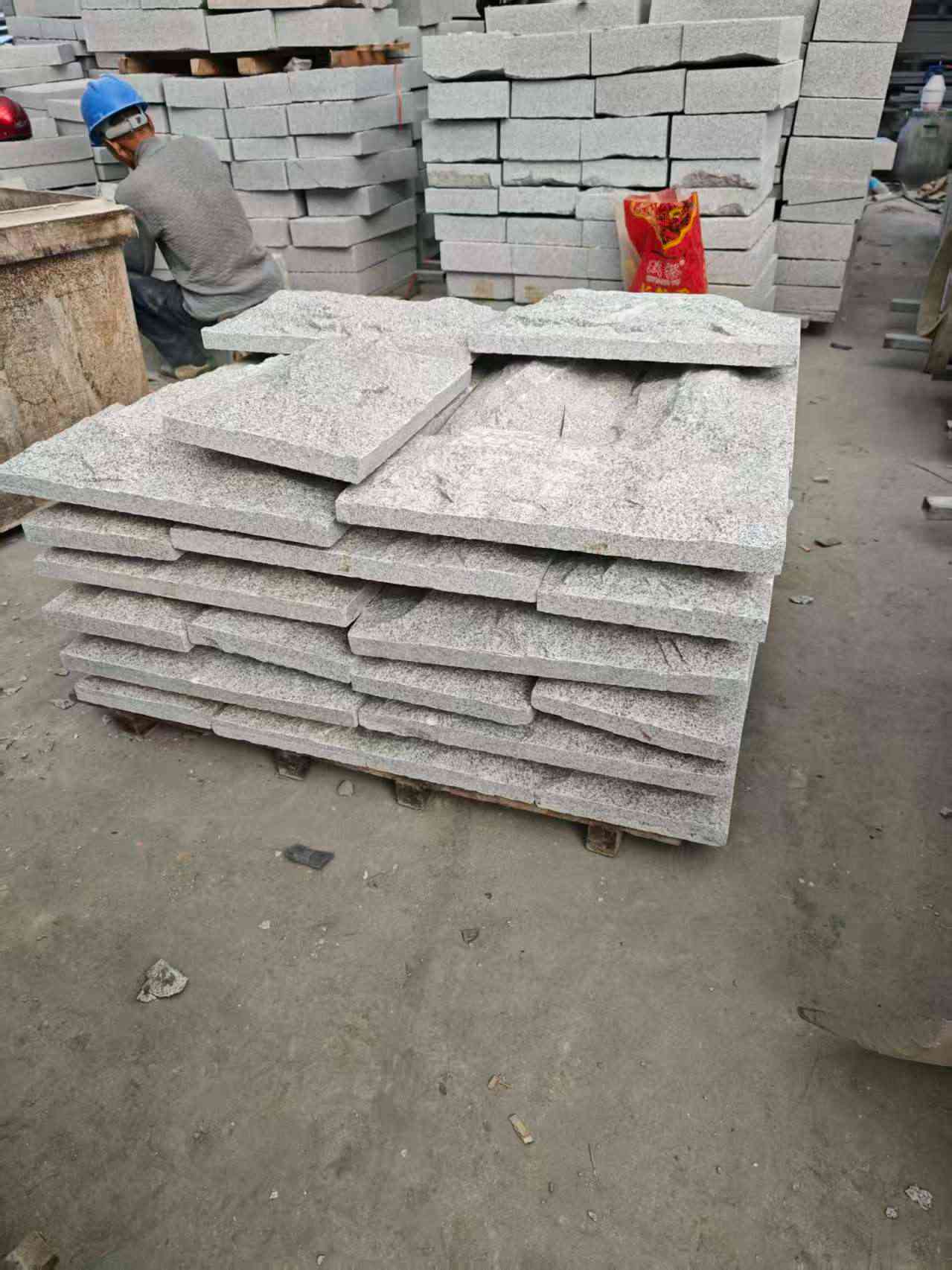 池州芝麻白蘑菇石，自然面